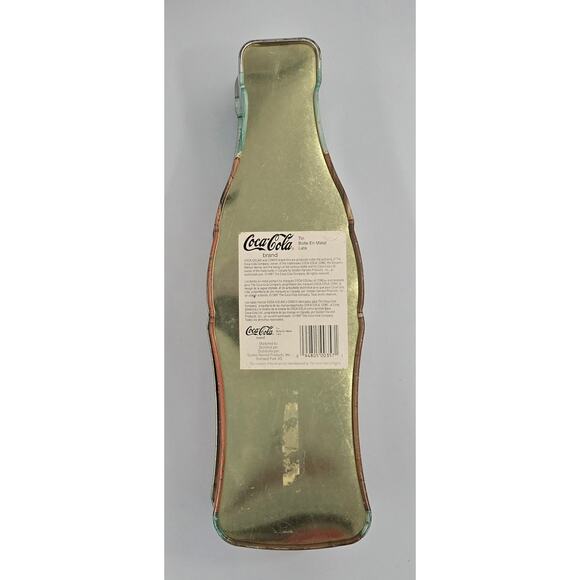 Vintage 1997 Coca-Cola Bottle Shaped Tin Canister with Hinges to Open - Picture 2 of 13